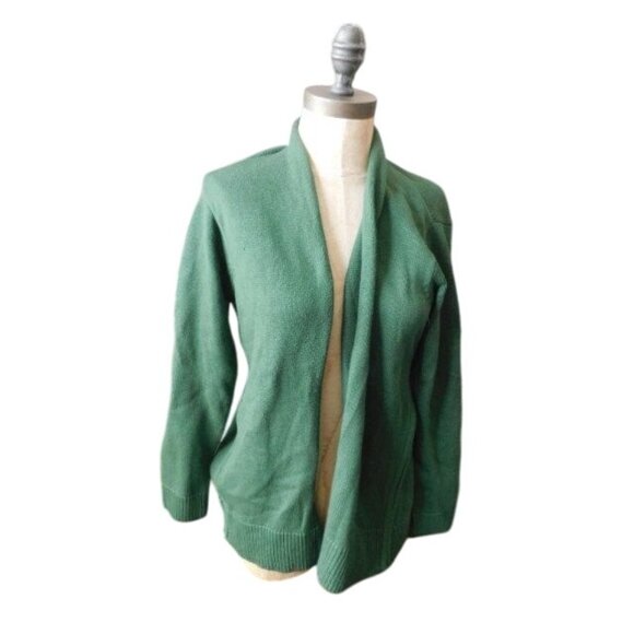 J. Jill Size S Small Green Thick Knit Cardigan Sweater NWT - Picture 1 of 4